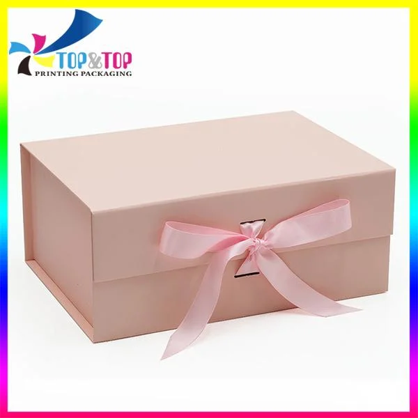 Custom Rigid Cardboard Magnet Packaging Box with Handles Wholesale Large Folding GIF Box for Shoes Packing