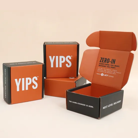 Scatole regalo stampate personalizzate realizzate in cartone ondulato nero opaco per spedizioni e spedizioni
